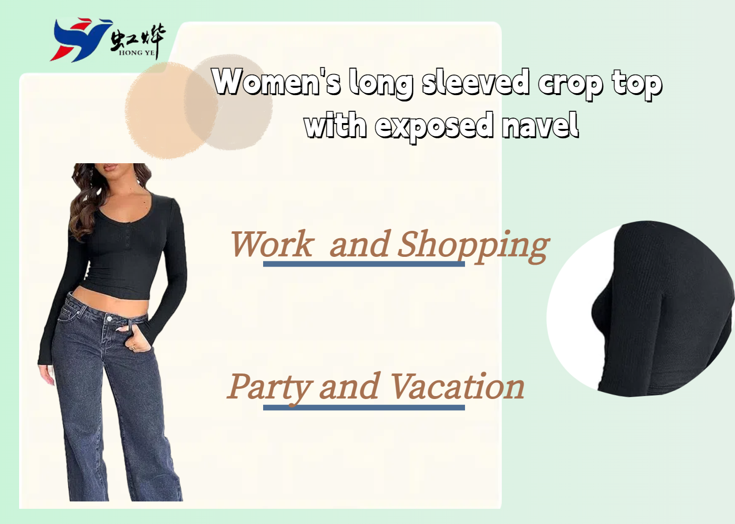 crop shirt with exposed navel